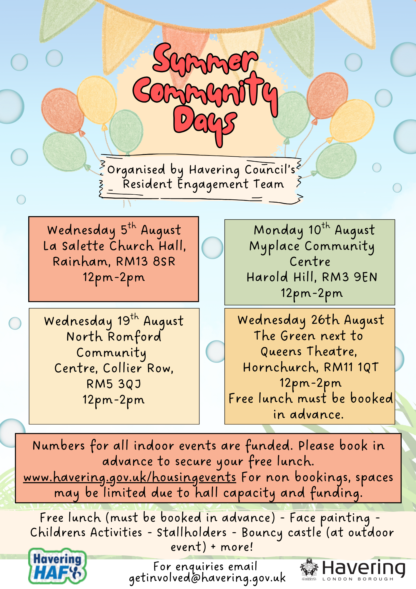 Summer Community Days   poster